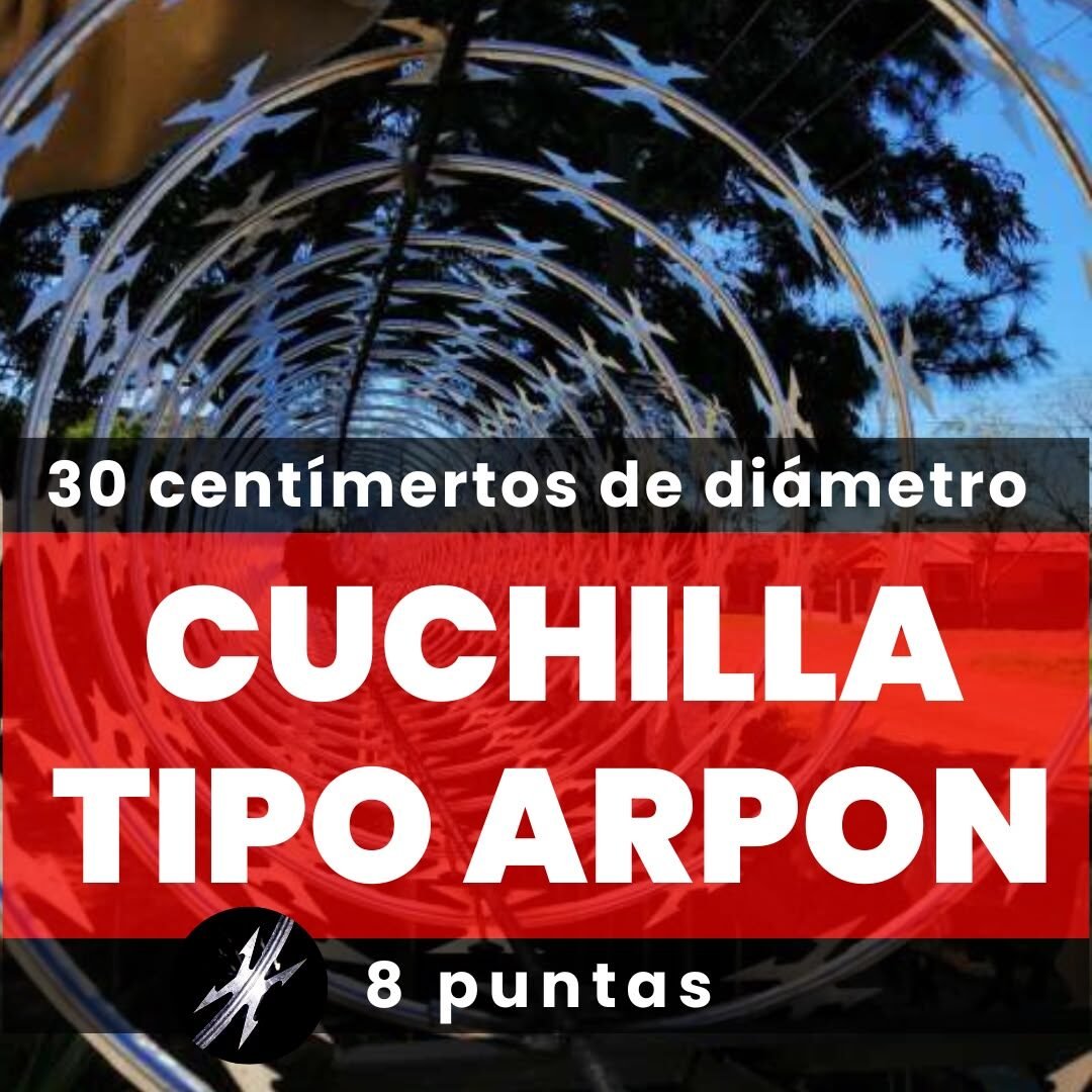 Cuchilla Fish Hook 8 puntas 30 cm