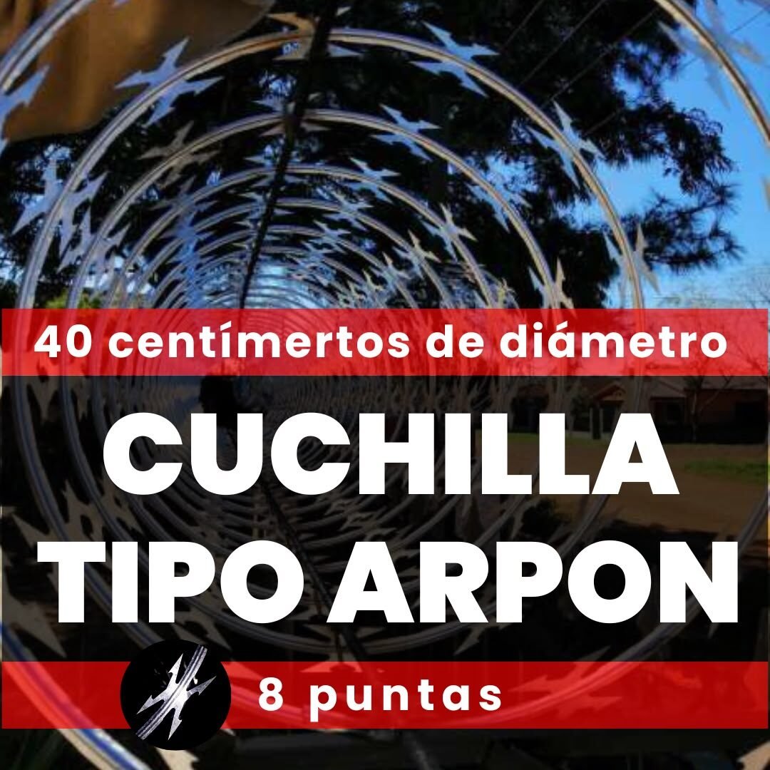 Cuchilla Fish Hook 8 puntas 40 cm