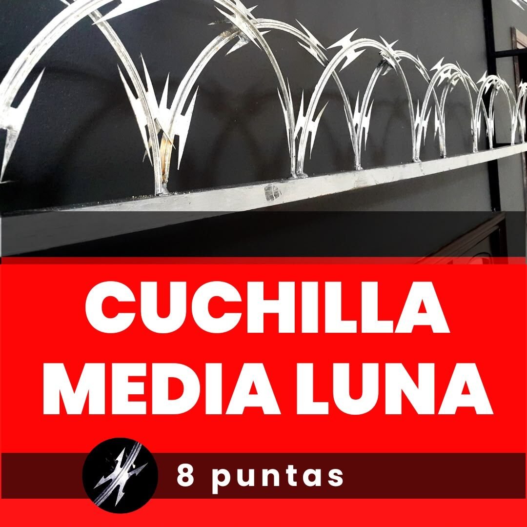 Cuchilla media luna 8 puntas